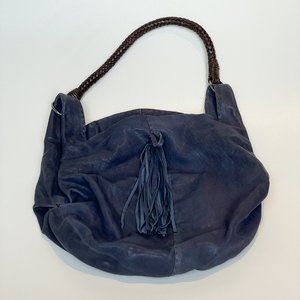 Henry Beguelin Blue Hobo Tassel Bag